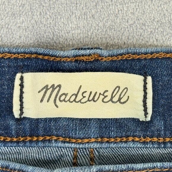 Madewell Mid Rise Kick Out Jeans Womens 31 Blue Denim Pants 26" Inseam - Picture 3 of 12
